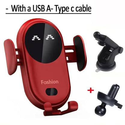 AutoGrip Wireless Car Charger – Infrared Sensor Mount & Fast Charging Stand for iPhone & Samsung
