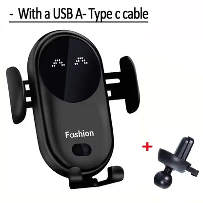 AutoGrip Wireless Car Charger – Infrared Sensor Mount & Fast Charging Stand for iPhone & Samsung