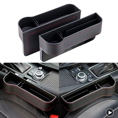 LuxPocket™ Leather Car Seat Gap Organizer – Declutter Your Drive in Style