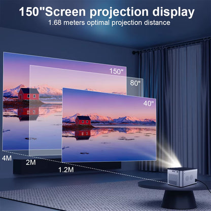 Android 11 4K Smart Projector 580ANSI 1920*1080P Full HD Wifi6 BT5.0 Allwinner H713 Voice Control Home Cinema Theater